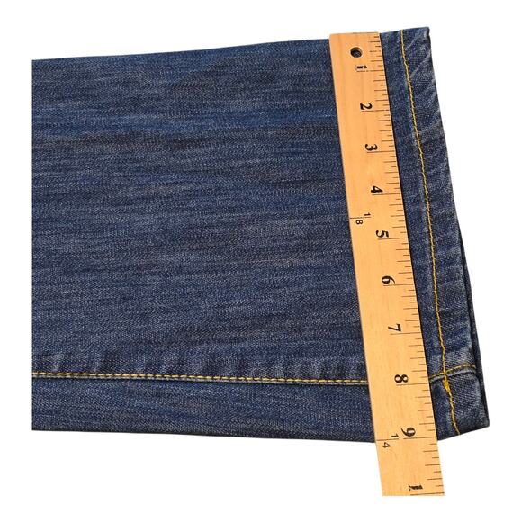 EckoRed Bootcut Womens Jeans Size 9 Blue Medium Wash Low-Rise Embroidered Rhino - Picture 15 of 16